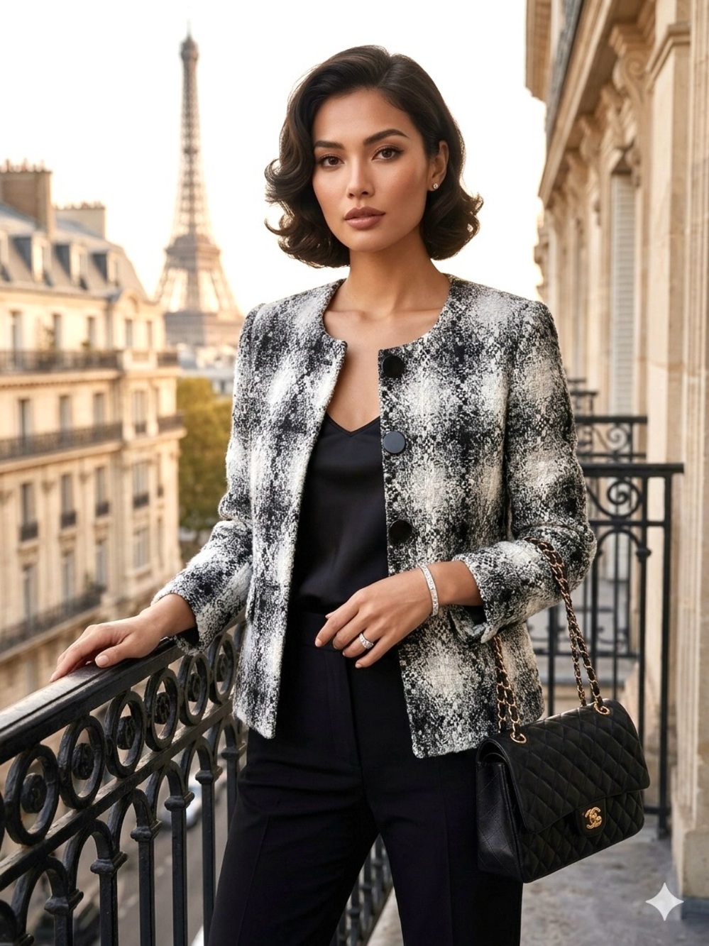 dressbarn Black & White tweed Jacket size S